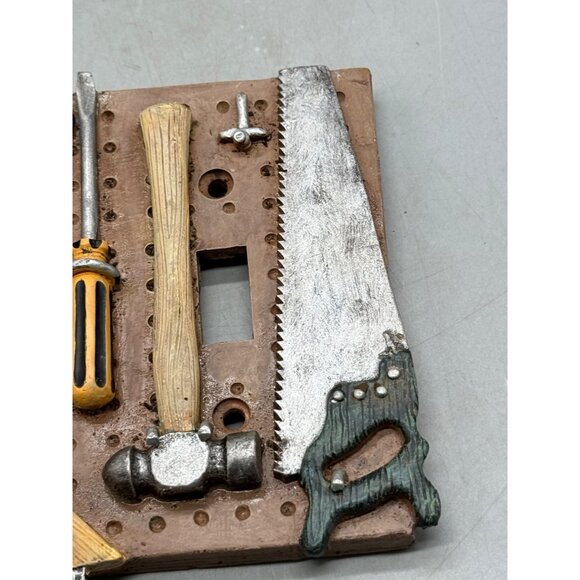 Workshop Tools duel Light Switch Cover Plate brown 4.75x4.75" READ - Picture 4 of 6